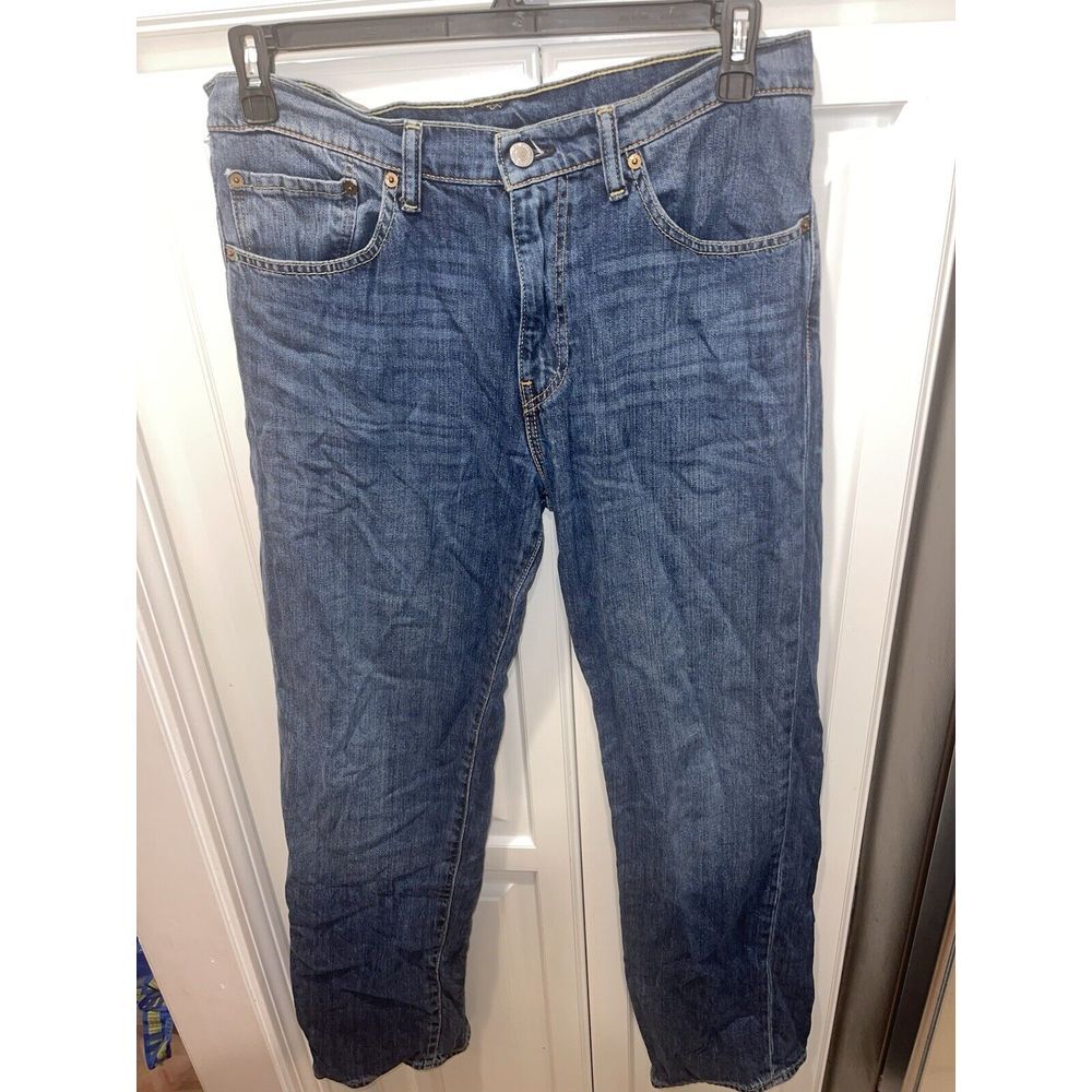 Levi's 751 Jeans Blue Mens 32x32‎ Straight Leg Zip Fly Medium Wash Stretch